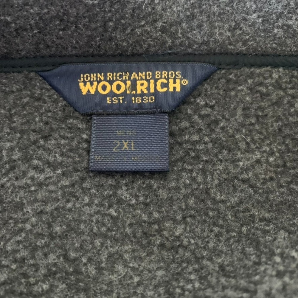 Woolrich Mens 2XL Jacket Full Zip Gray Fleece Drawcord Hem - Picture 4 of 9